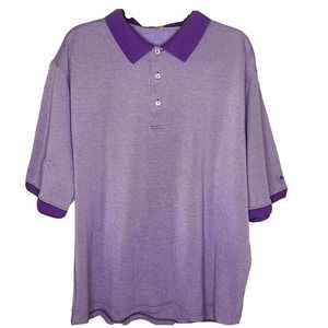 Peter Millar Shirt Mens 2XL Purple Golf Polo Short Sleeve Collared Cotton